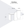 AVERTO Empfangstheke | 1000-1800 mm, integrierter Kabeldurchlass - 12 Thumbnail Image