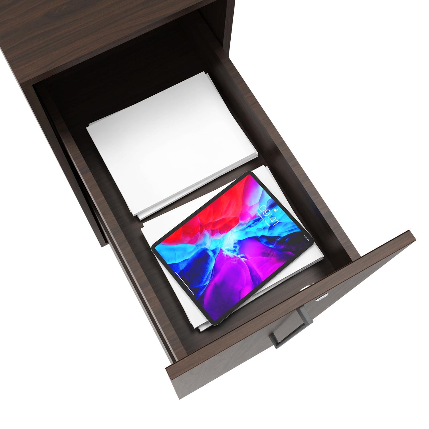 BOXI apothecary cabinet | 3 drawers, 420 x 800 mm, walnut