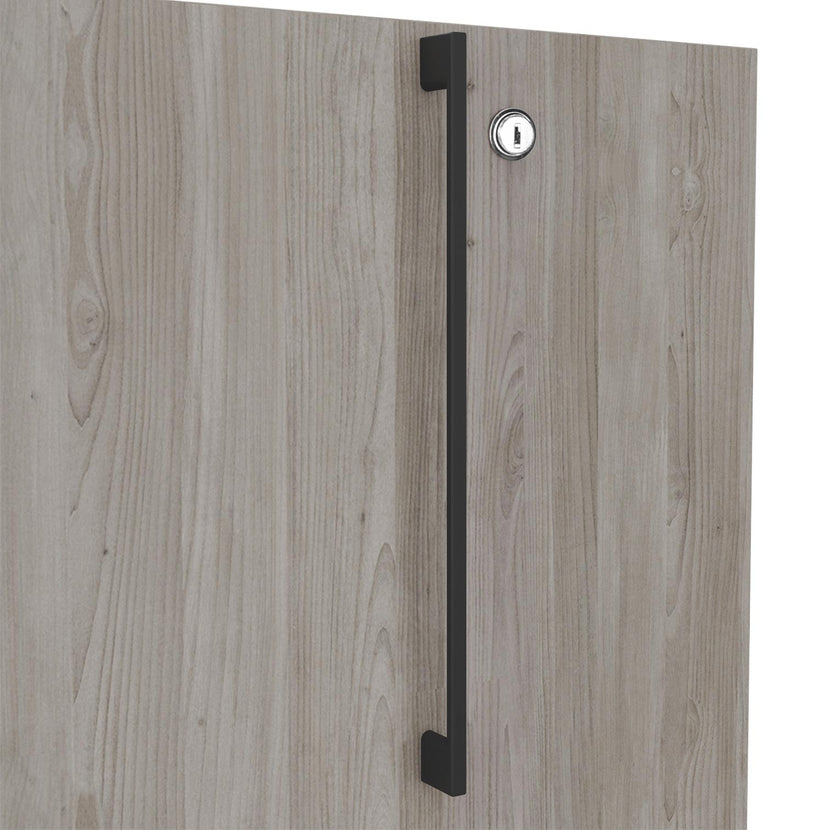 BOXI Cabinet pharmacien | 2 tiroirs, 420 x 800 mm, gris de chêne nord