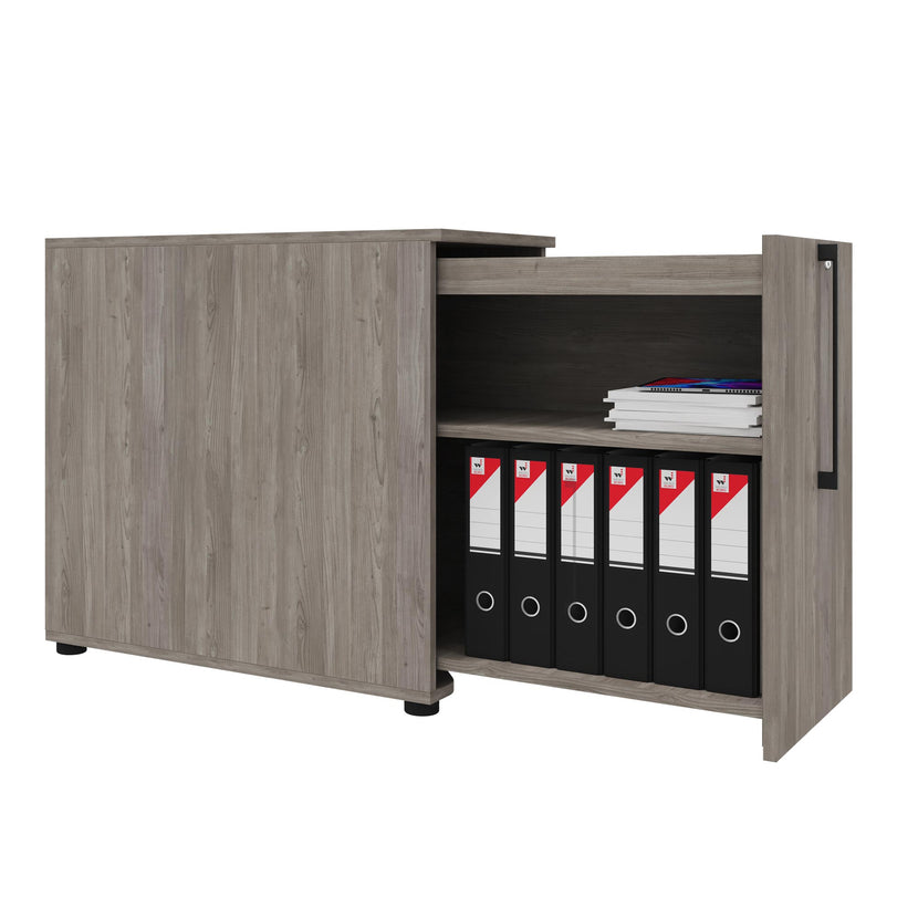 BOXI Cabinet pharmacien | 2 tiroirs, 420 x 800 mm, gris de chêne nord