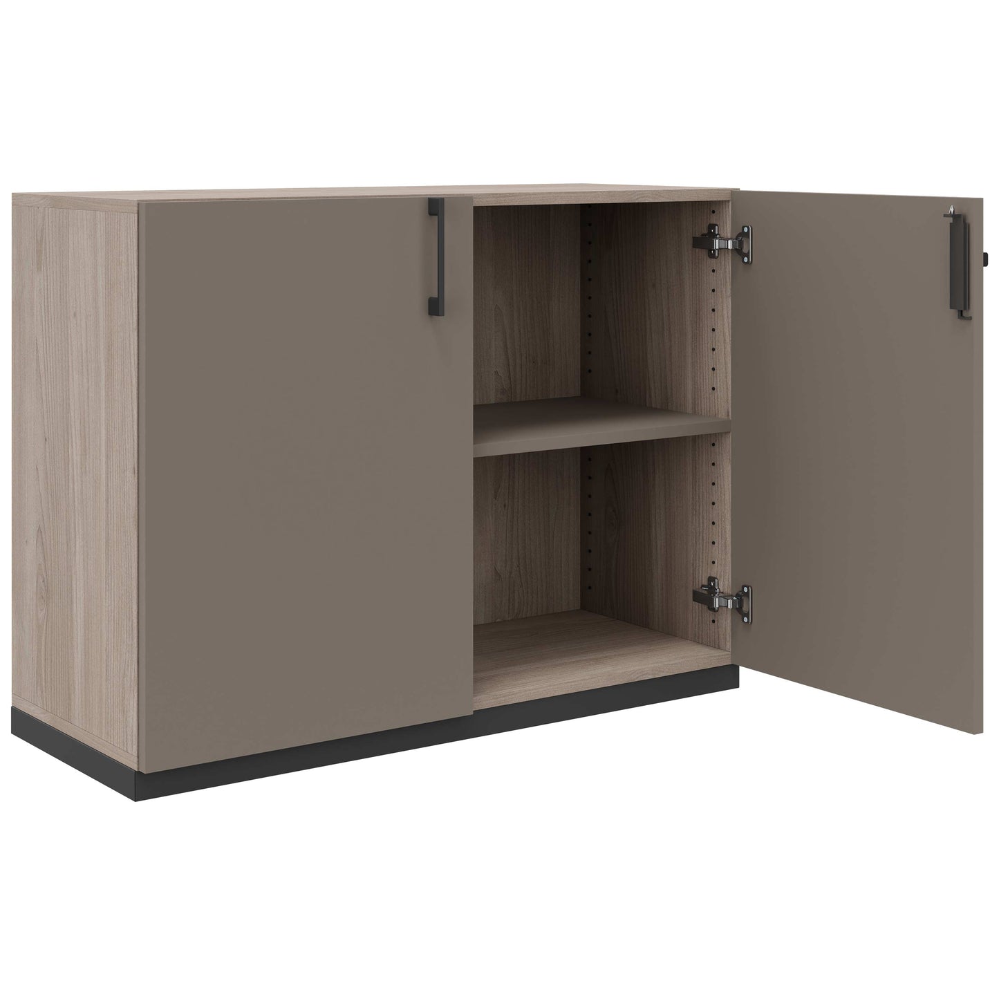 CHOICE Armoire de porte d'aile | 2 oh, 1000 x 760 mm, gris de chêne nord / cubanite gris