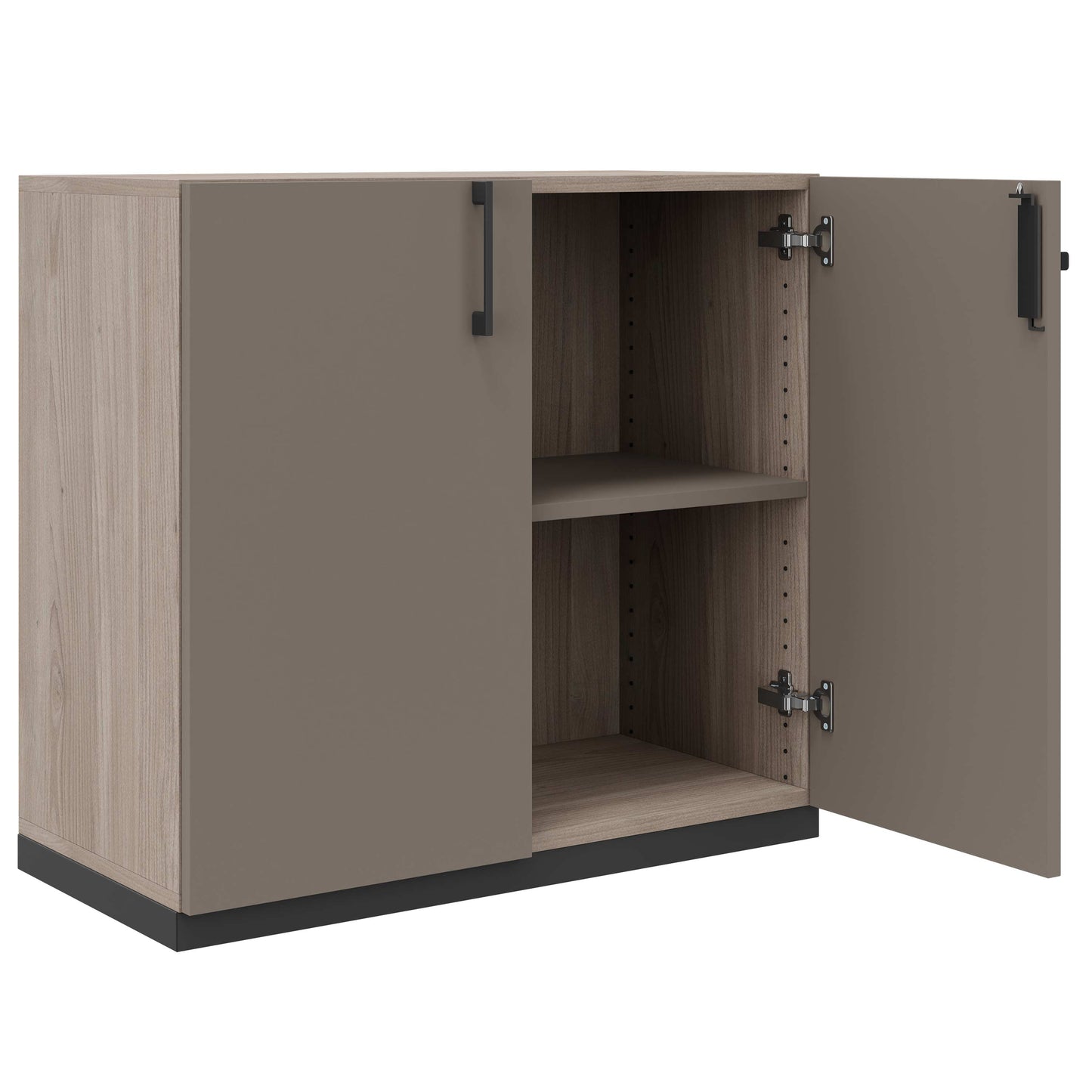 CHOICE hinged door wardrobe | 2 OH, 800 x 760 mm, northern oak gray / cubanite gray