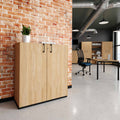 CHOICE Armoire de porte d'aile | 3 oh, 1000 x 1115 mm, chêne ambre - 1 Thumbnail Image