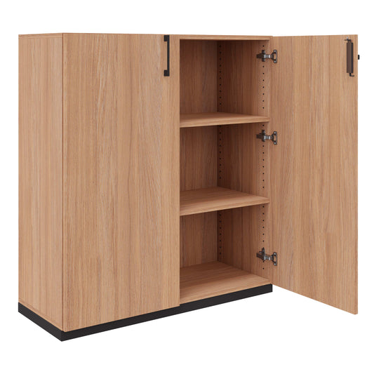 CHOICE hinged door wardrobe | 3 OH, 1000 x 1115 mm, amber oak