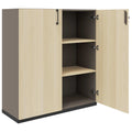 CHOICE hinged door wardrobe | 3 OH, 1000 x 1115 mm, cubanite gray / sand ash - 2 Thumbnail Image