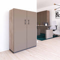CHOICE Armoire de porte d'aile | 4 oh, 1000 x 1465 mm, gris de chêne nord / cubanite gris - 1 Thumbnail Image