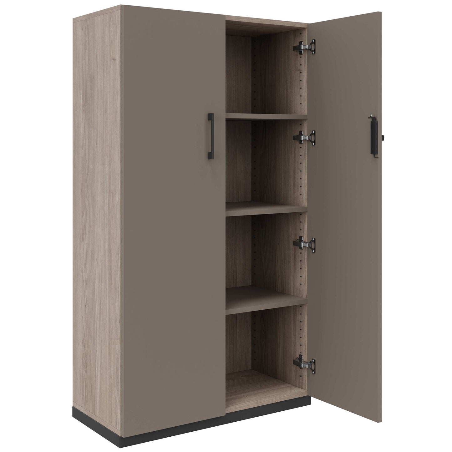 CHOICE hinged door wardrobe | 4 OH, 800 x 1465 mm, northern oak gray / cubanite gray