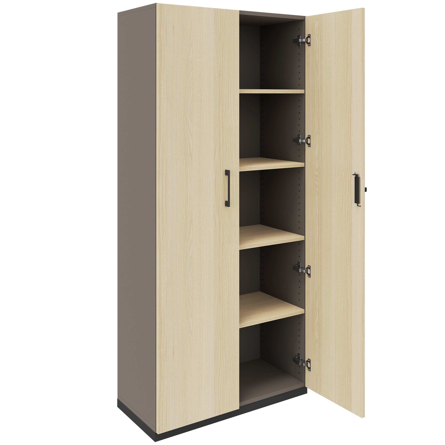 CHOICE Flügeltürenschrank | 5 OH, 800 x 1820 mm, Cubanitgrau / Sandesche