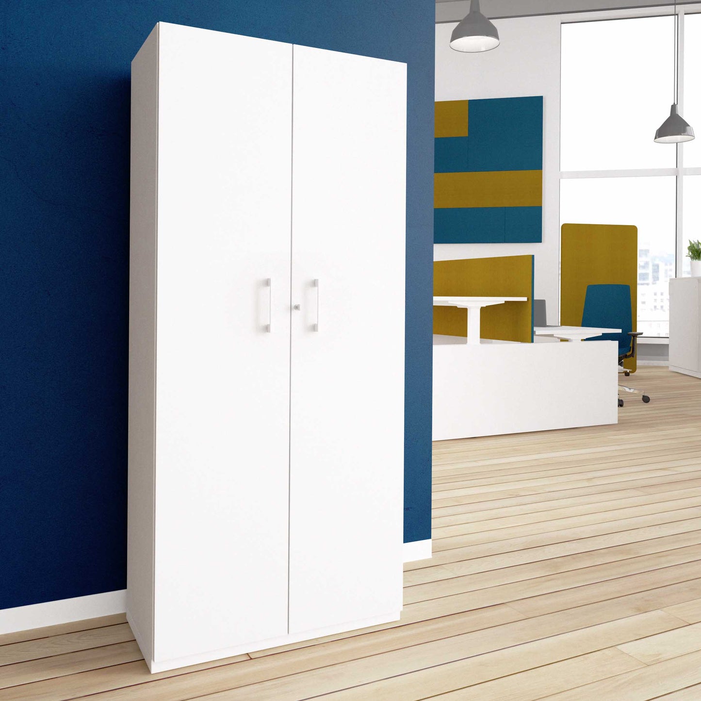 CHOICE Wing door cabinet | 5 Oh, 800 x 1820 mm, white