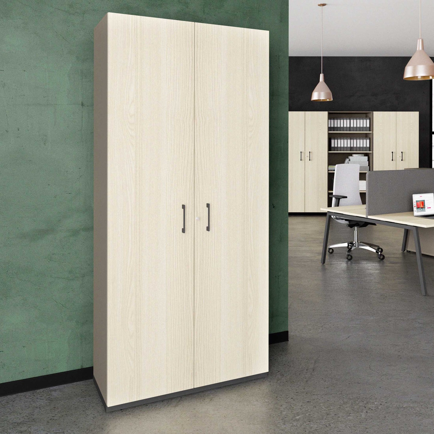 CHOICE Cabinetto per porte dell'ala | 6 OH, 1000 x 2170 mm, cubanite grigio / cenere di sabbia