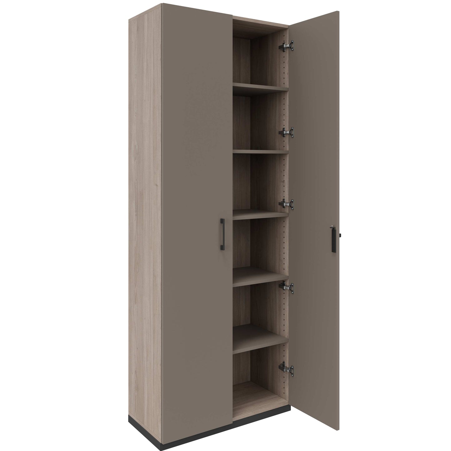 CHOICE Flügeltürenschrank | 6 OH, 800 x 2170 mm, Nordeiche grau / Cubanitgrau