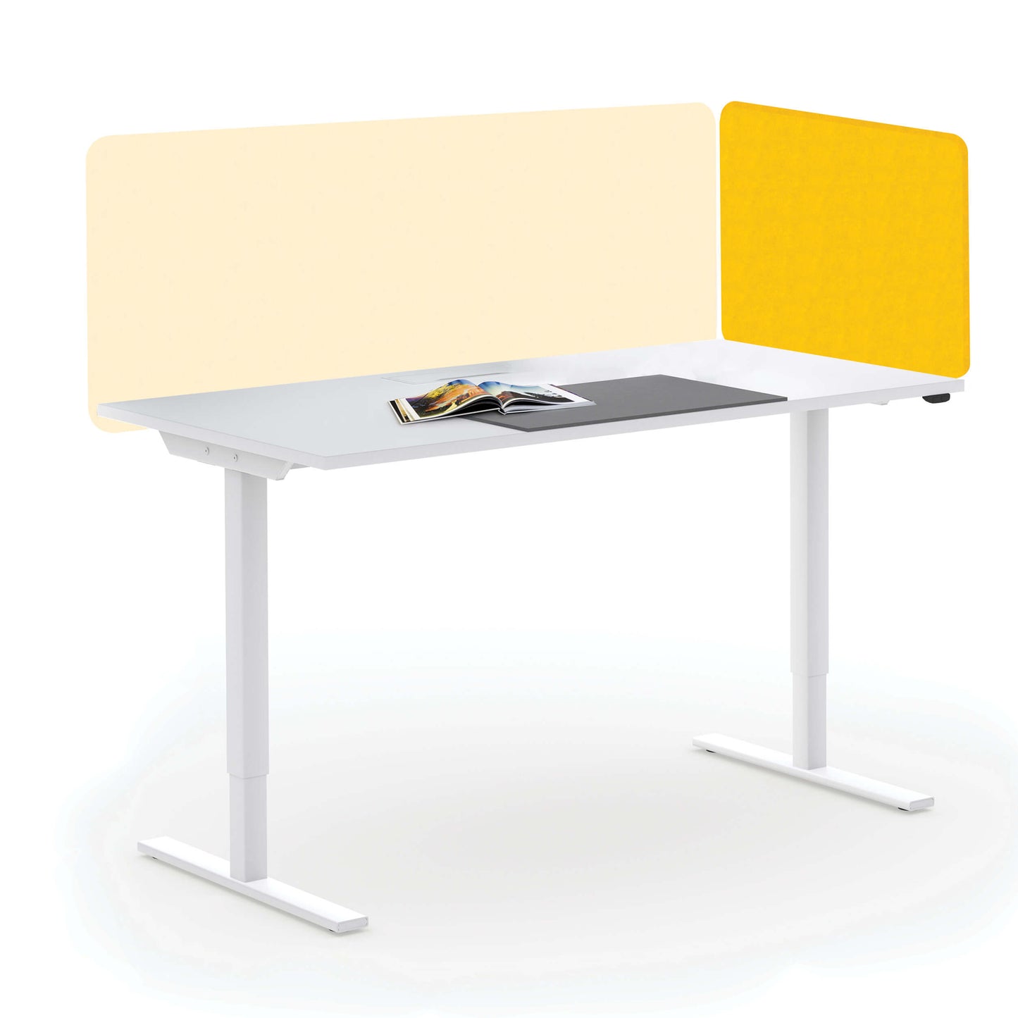 TOP Aperture côté partition de table acoustique | 595 mm de haut, substances de référence Lucia / Velito / Synergy