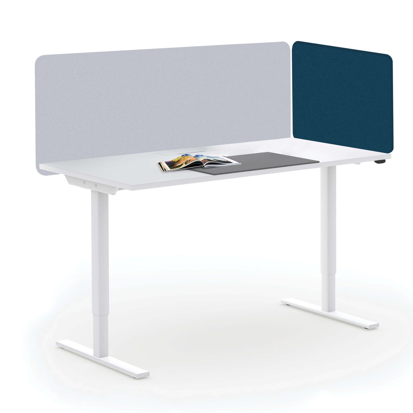 TOP Aperture côté partition de table acoustique | 595 mm de haut, substances de référence Lucia / Velito / Synergy