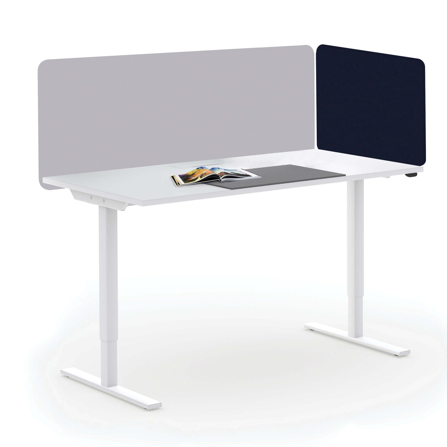 TOP Aperture côté partition de table acoustique | 595 mm de haut, substances de référence Lucia / Velito / Synergy