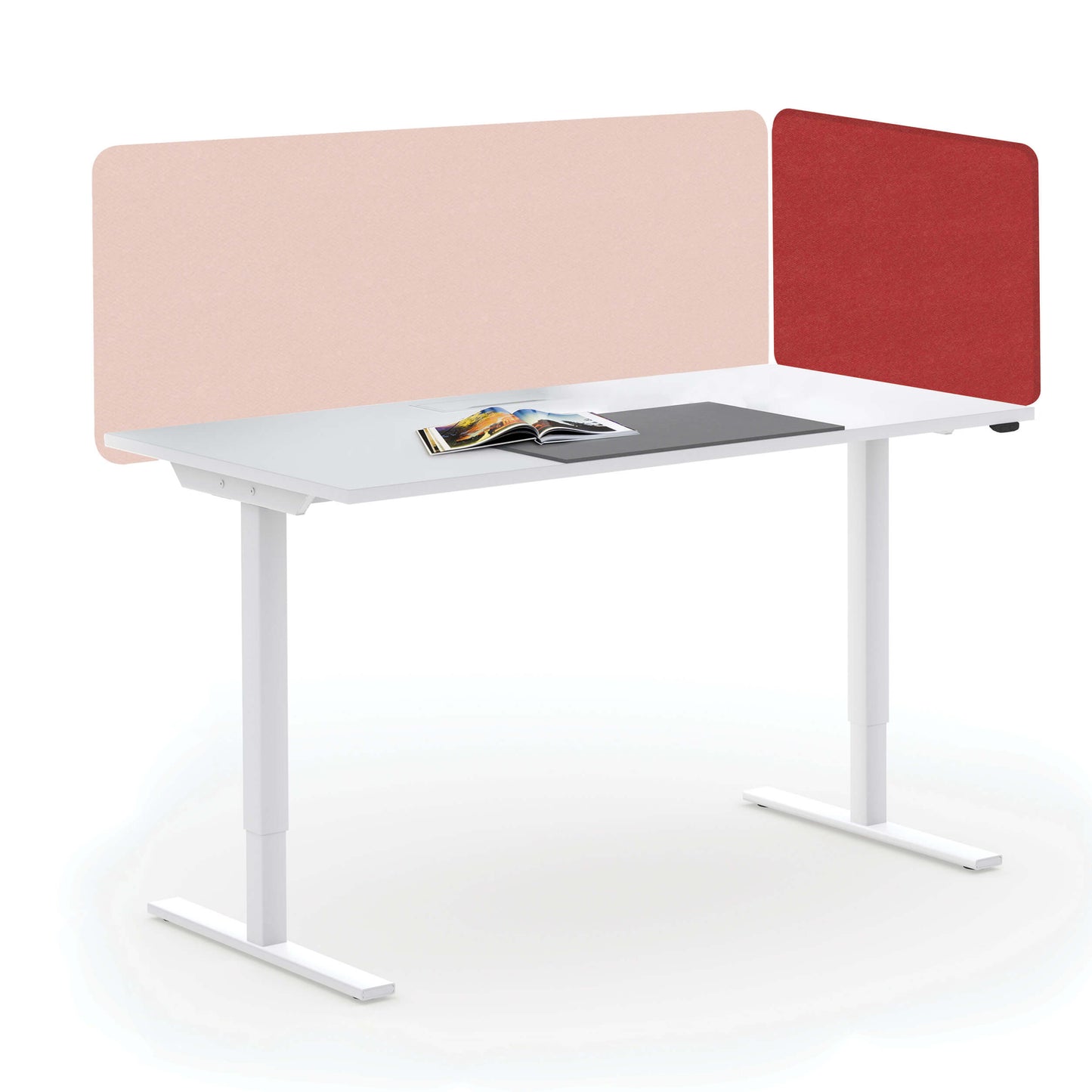 TOP Aperture côté partition de table acoustique | 595 mm de haut, substances de référence Lucia / Velito / Synergy