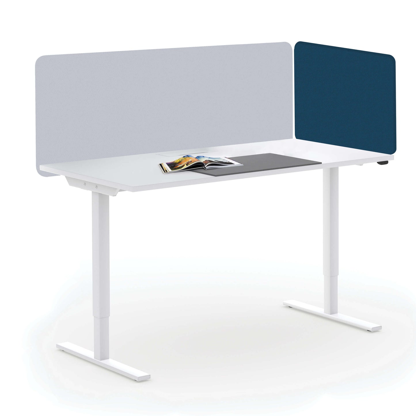 TOP Aperture côté partition de table acoustique | 595 mm de haut, substances de référence Lucia / Velito / Synergy