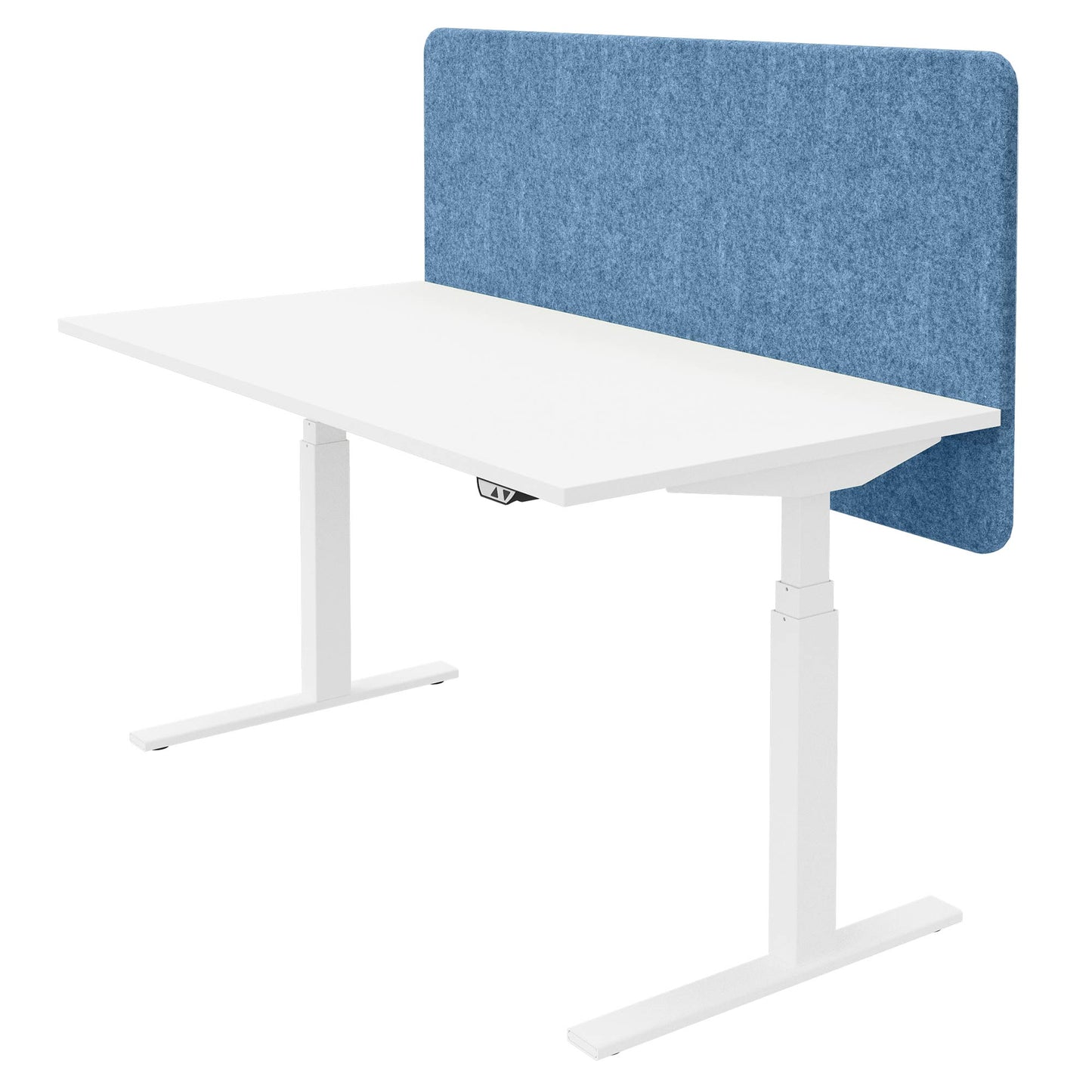 DESK acoustic table partition | 760 mm high, wool covers VELITO / SYNERGY