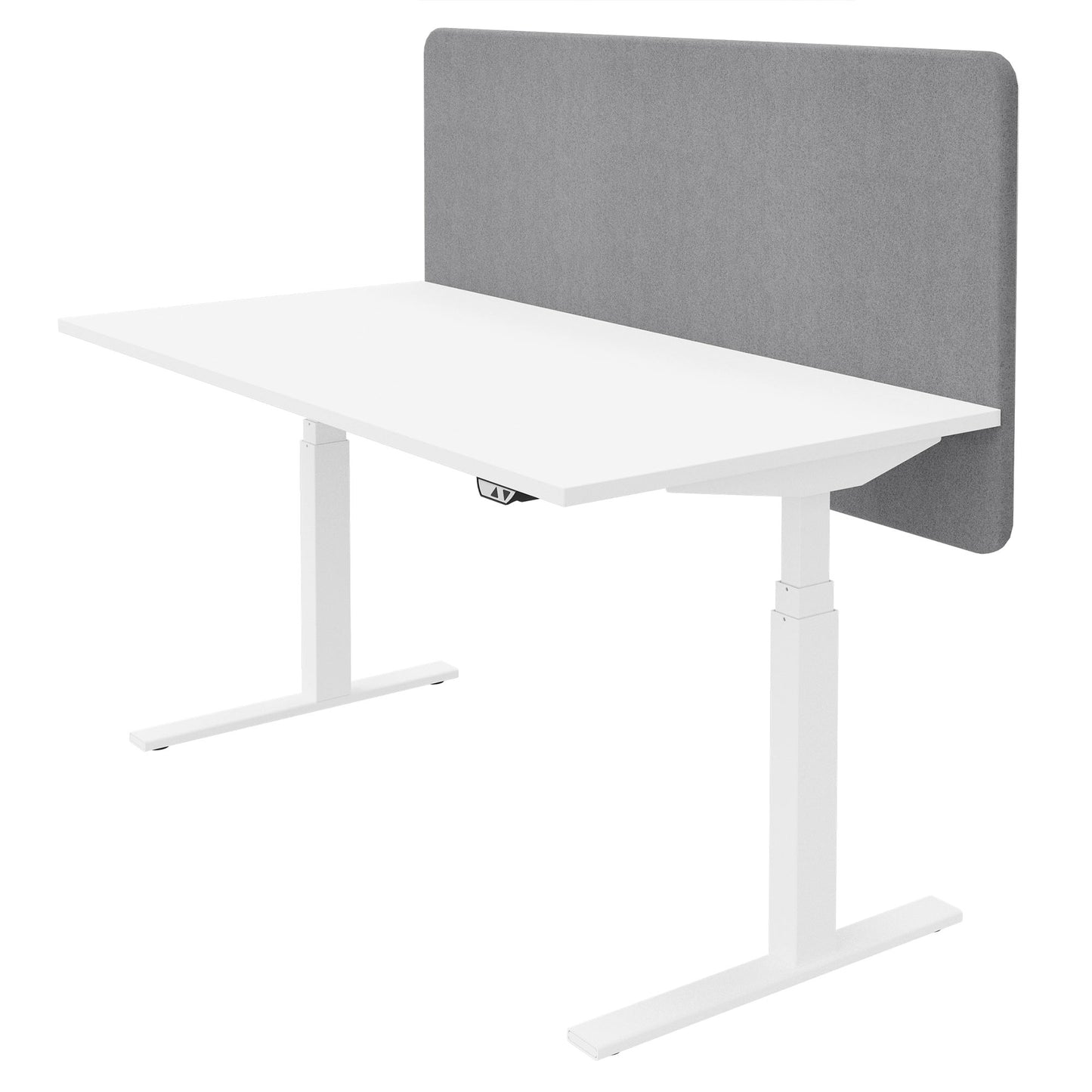 DESK acoustic table partition | 760 mm high, wool covers VELITO / SYNERGY