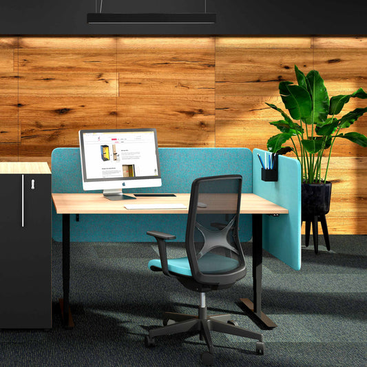 DESK Partition de table acoustique | 760 mm de haut, couverture en polyester Lucia