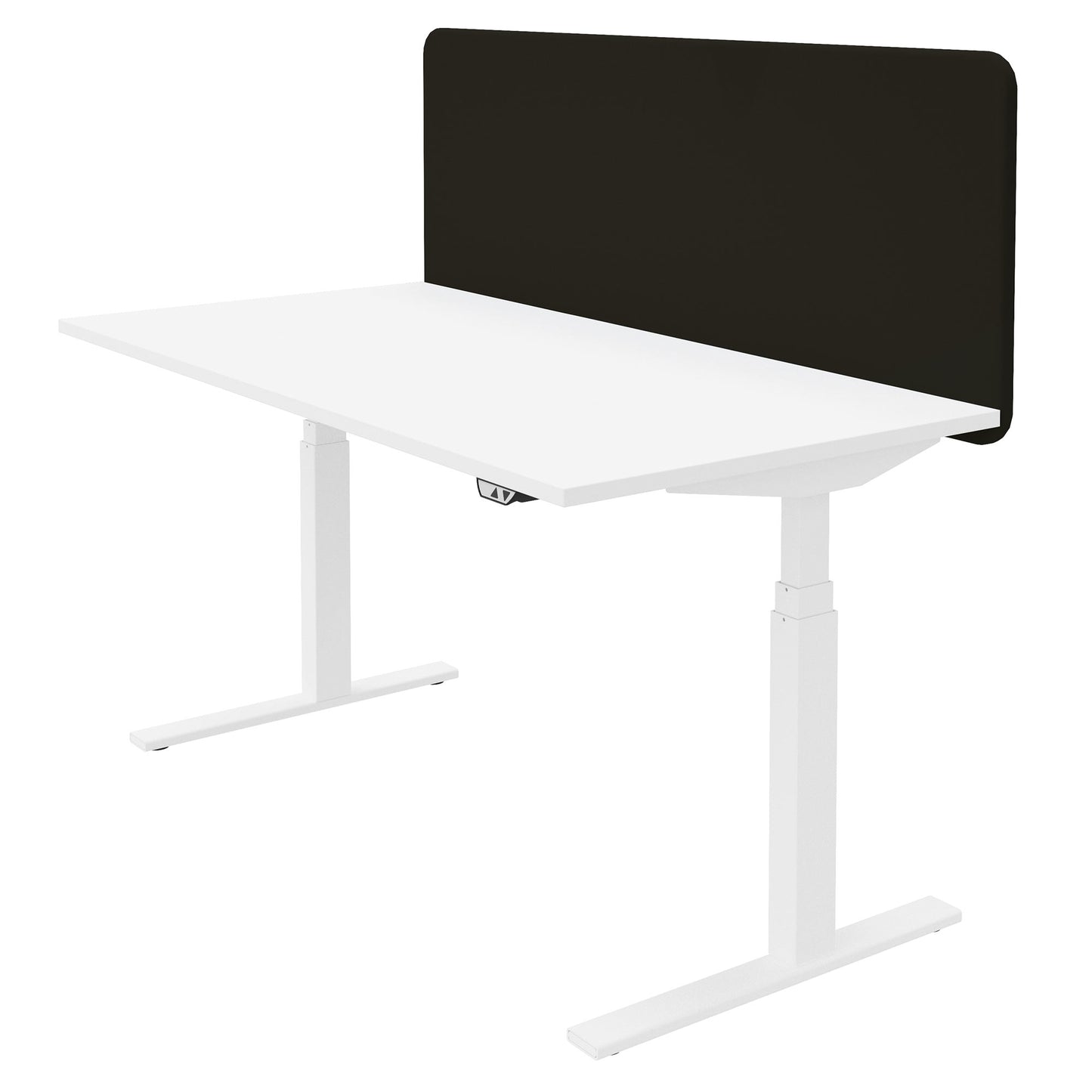 Top acoustic table partition | 595 mm high, polyester cover Lucia