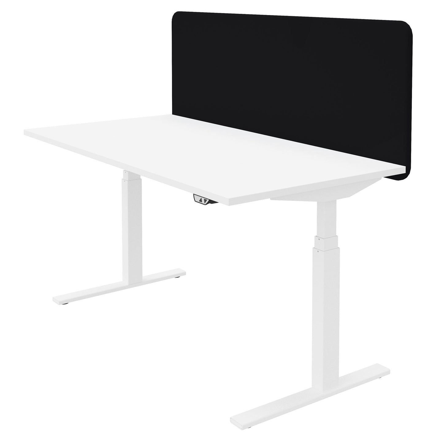 Top acoustic table partition | 595 mm high, polyester cover Lucia