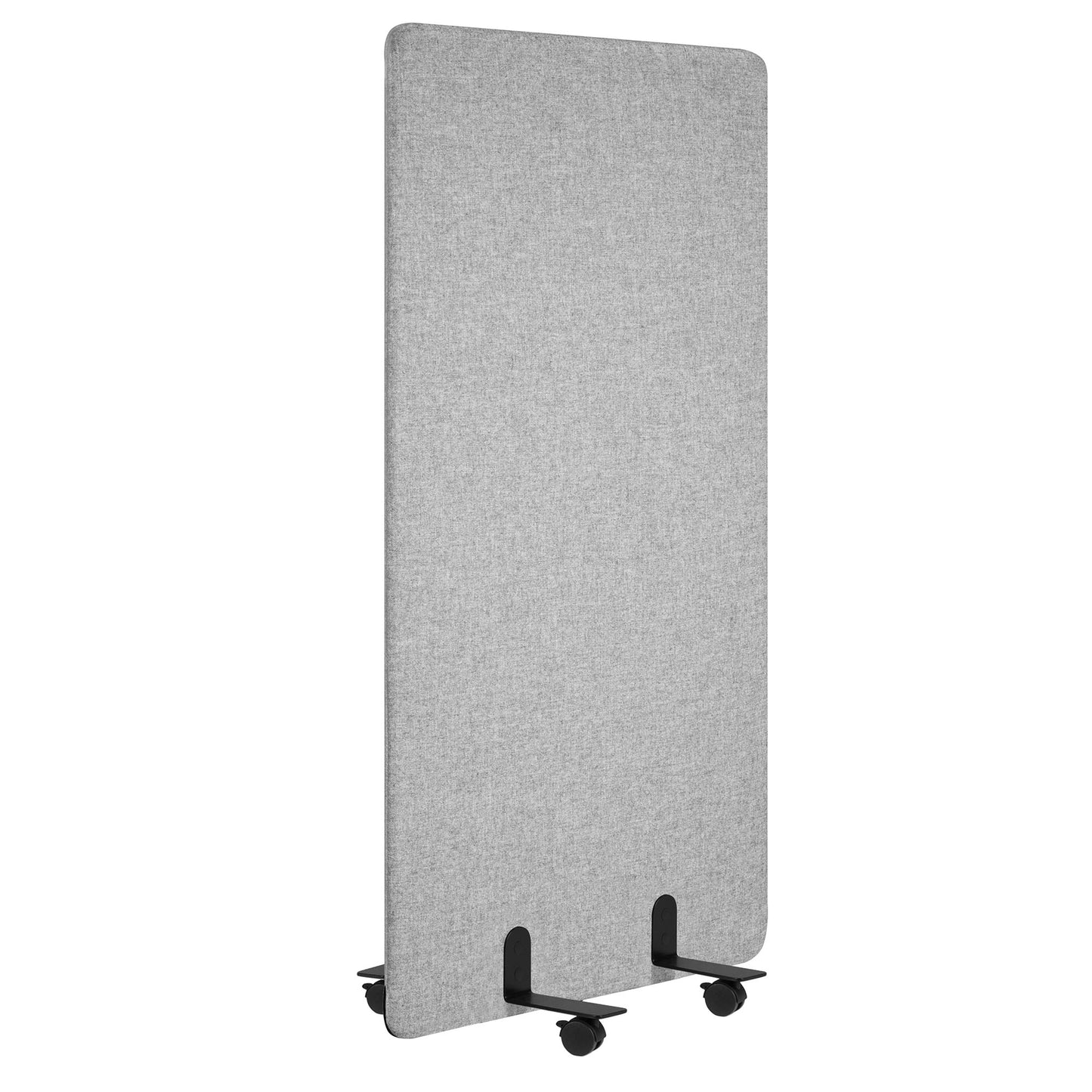 Cloison acoustique STANLY | Absorbant acoustique, revêtement en laine VELITO - Gris clair chiné