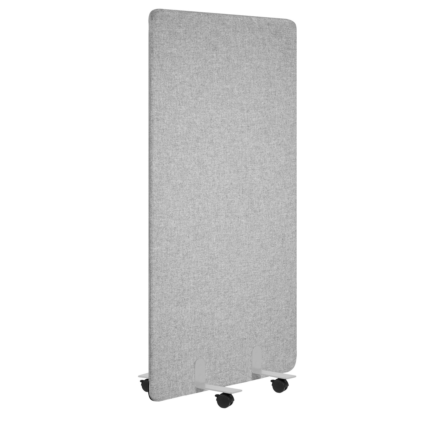 Cloison acoustique STANLY | Absorbant acoustique, revêtement en laine VELITO - Gris clair chiné