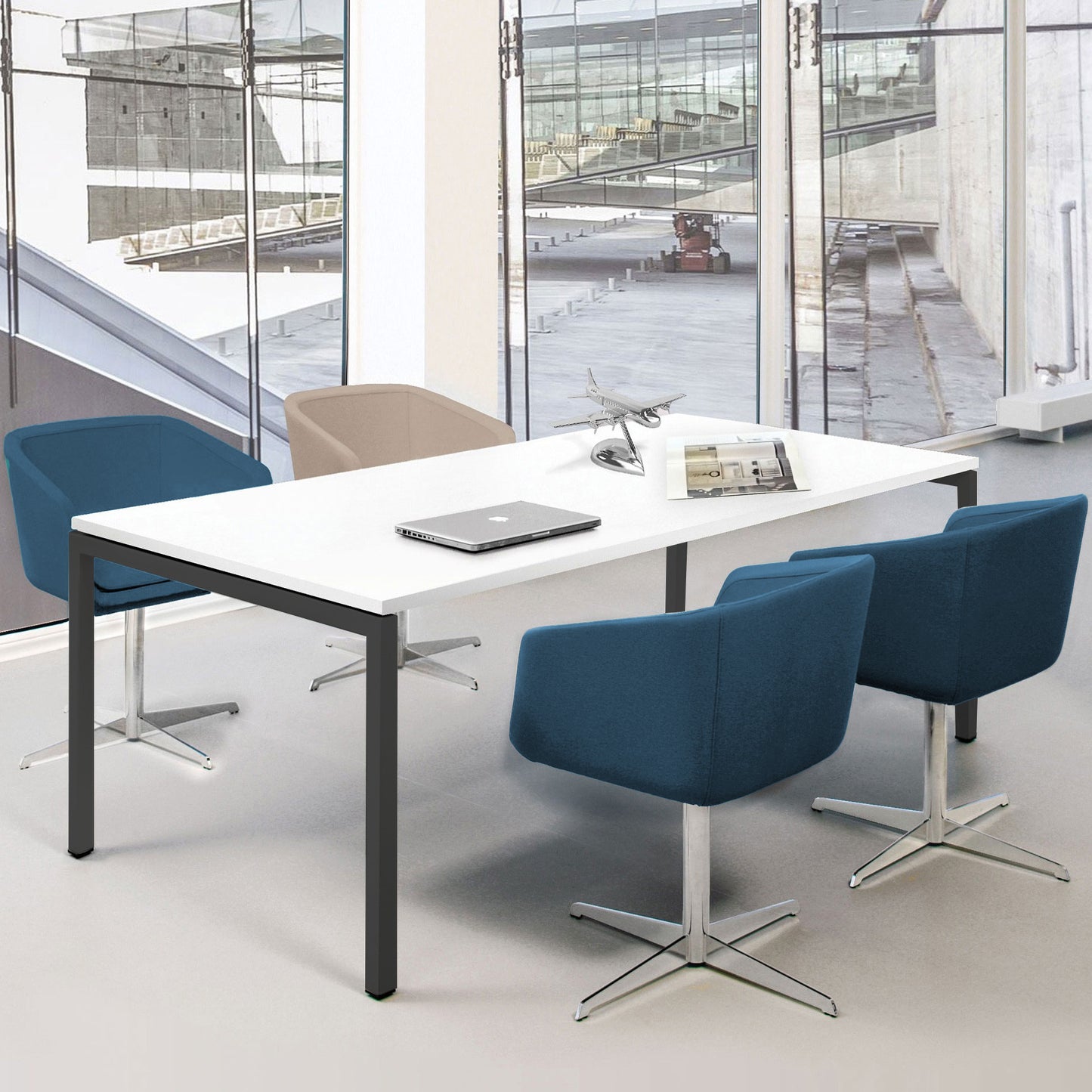 NOVA U Table de réunion | 1800 x 800 mm, blanc