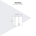 PRO top cabinet | 3 OH, 800 - 1200 x 1110 mm, soft close, natural oak - 14 Thumbnail Image