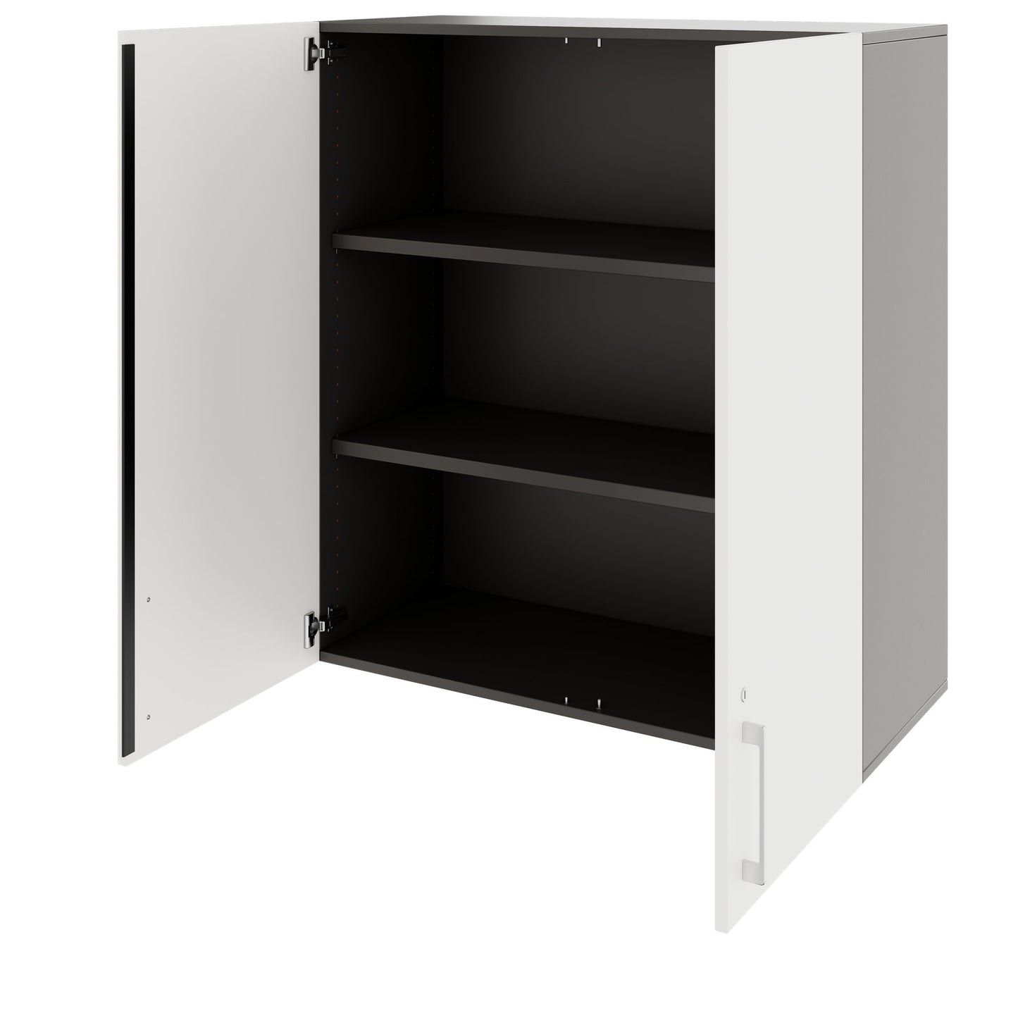 PRO Top Cabinet | 3 OH, 800 - 1200 x 1110 mm, morbido -close, grafite / bianco