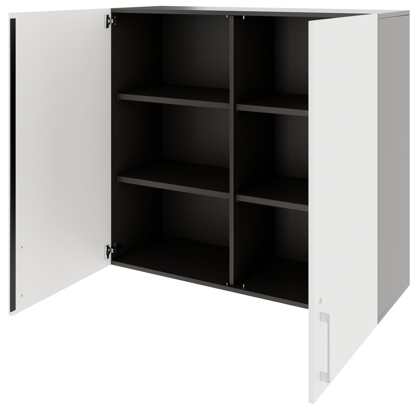 PRO Top Cabinet | 3 OH, 800 - 1200 x 1110 mm, morbido -close, grafite / bianco