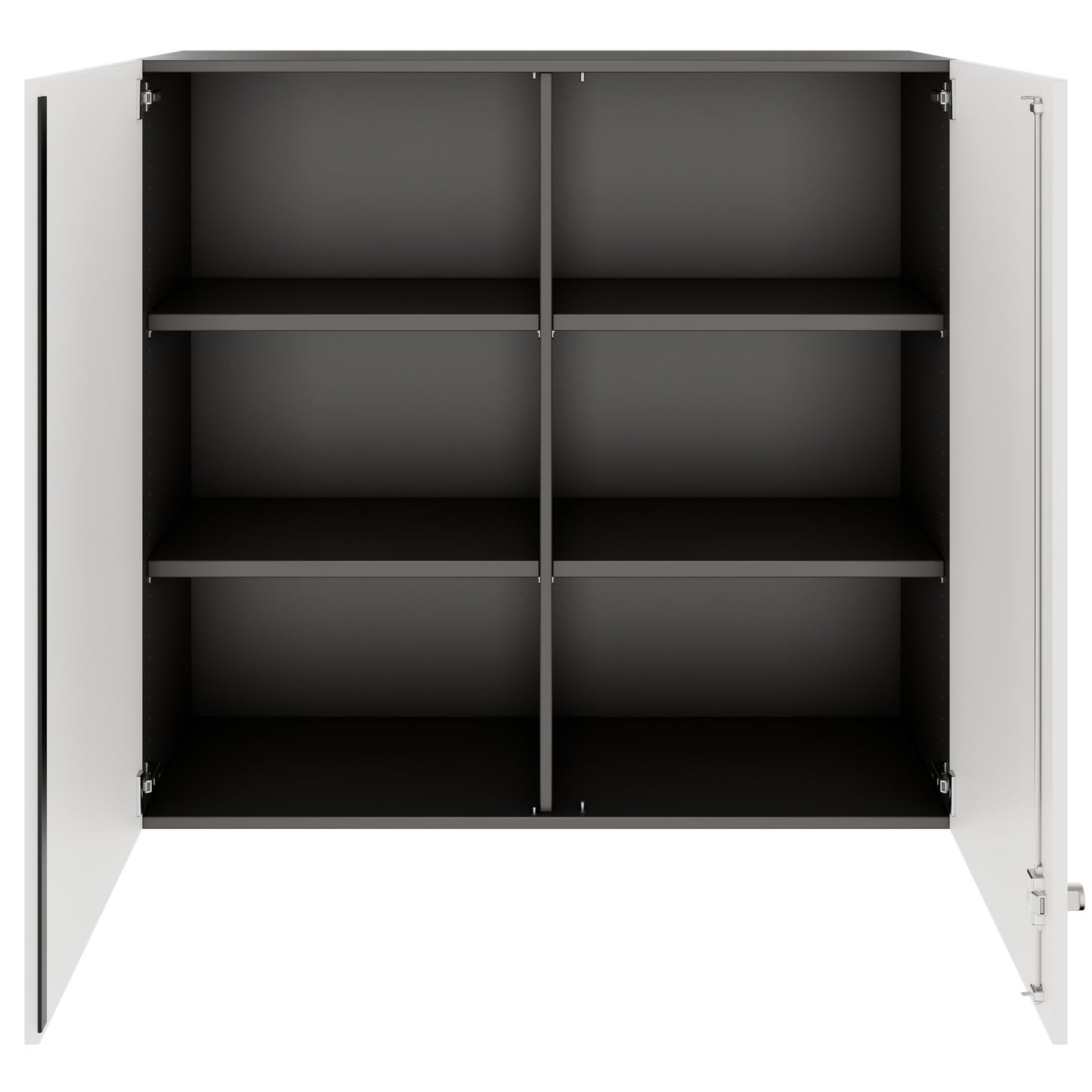 PRO Top Cabinet | 3 OH, 800 - 1200 x 1110 mm, morbido -close, grafite / bianco