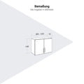 PRO Aufsatzschrank | 2 OH, 800 - 1200 x 740 mm, Soft-Close, Schwarz - 14 Thumbnail Image
