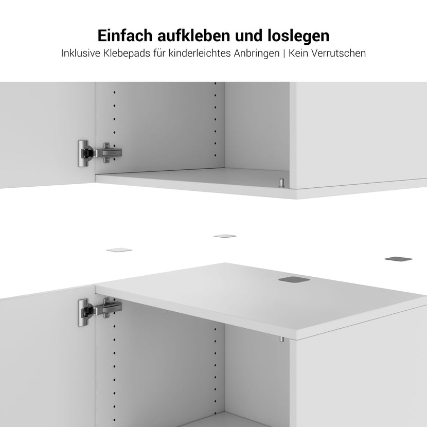 PRO Top Cabinet | 2 OH, 800 - 1200 x 740 mm, morbido -close, grafite / bianco