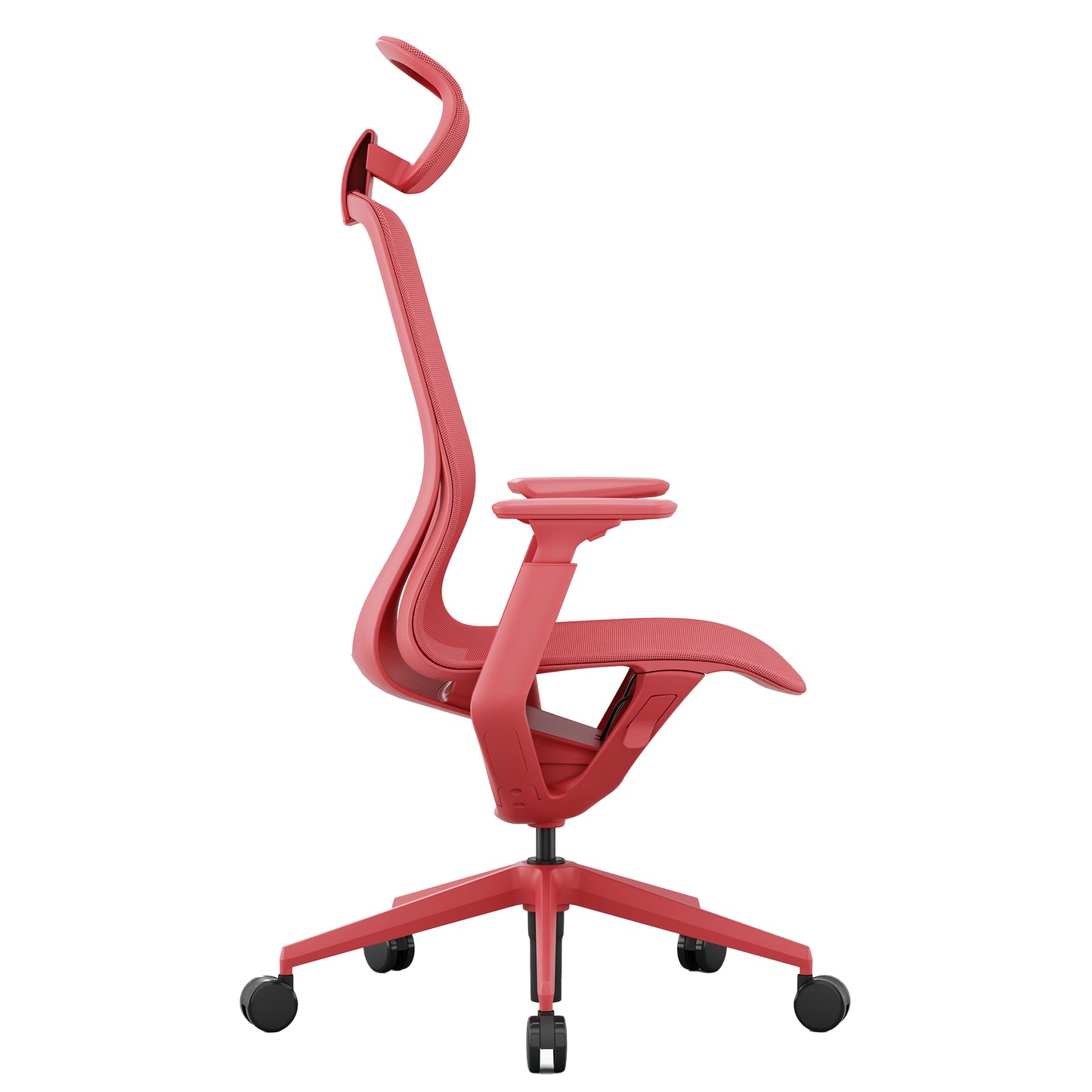Bloom office swivel chair | 3D armrests, headrest, coral