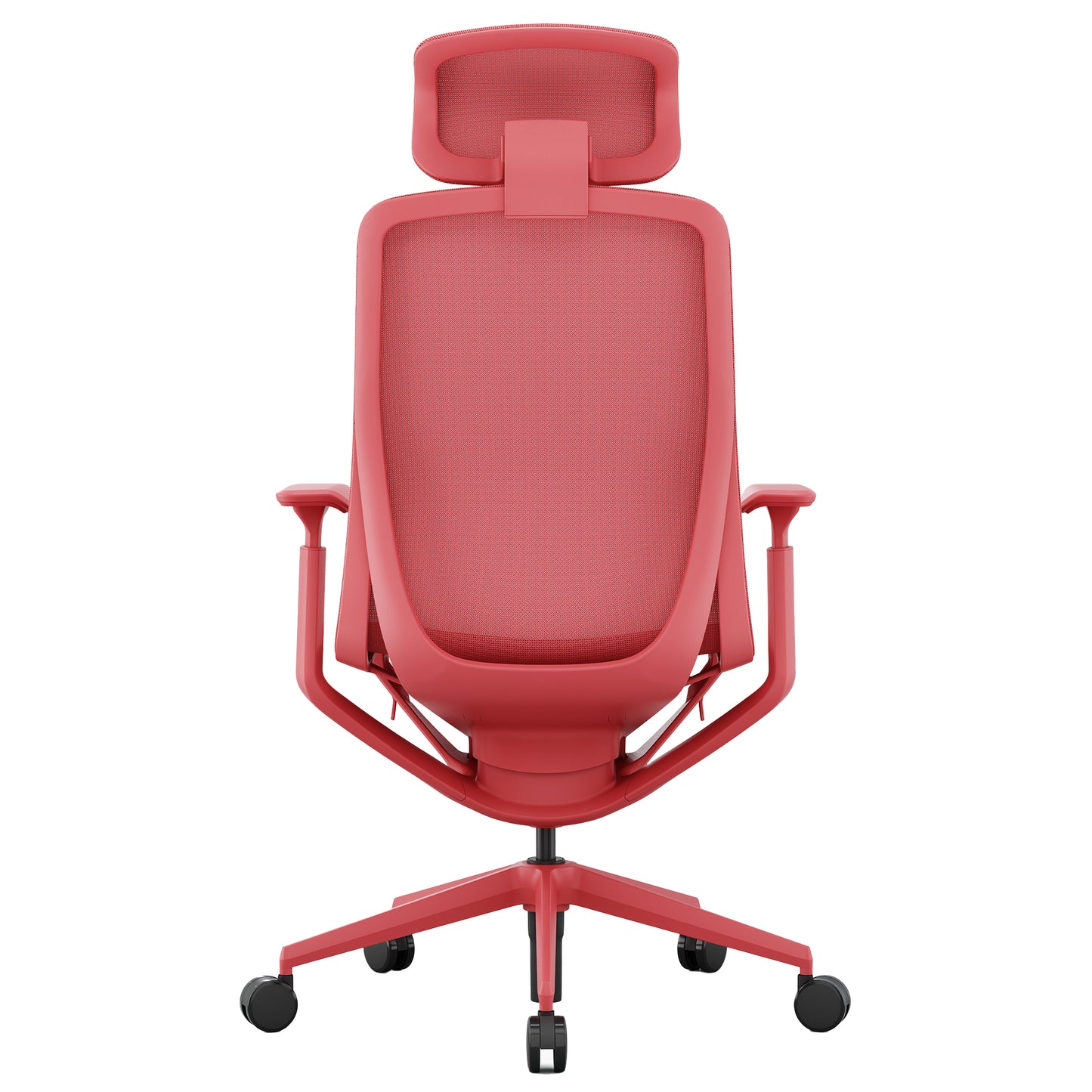 Bloom office swivel chair | 3D armrests, headrest, coral