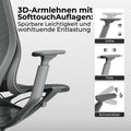Bloom office swivel chair | 3D armrests, headrest, gray - 19 Thumbnail Image