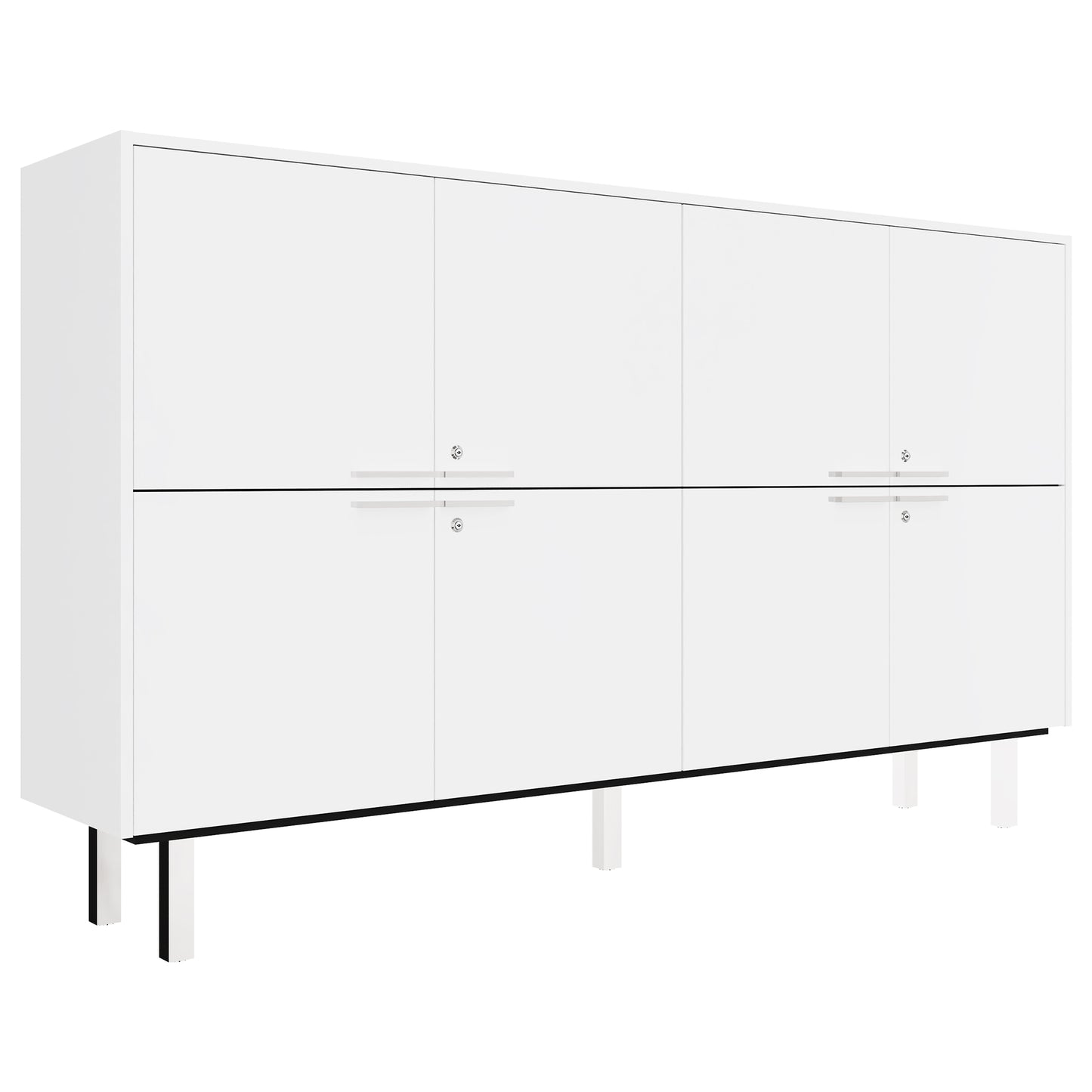 Bralco JET EVO Highboard | 2 Oh, 2036 x 460 mm, white