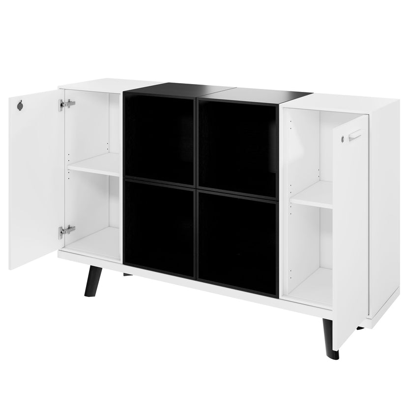 BRALCO RAIL Highboard | 2 OH, 1600 x 400 mm, Eiche Schwarz