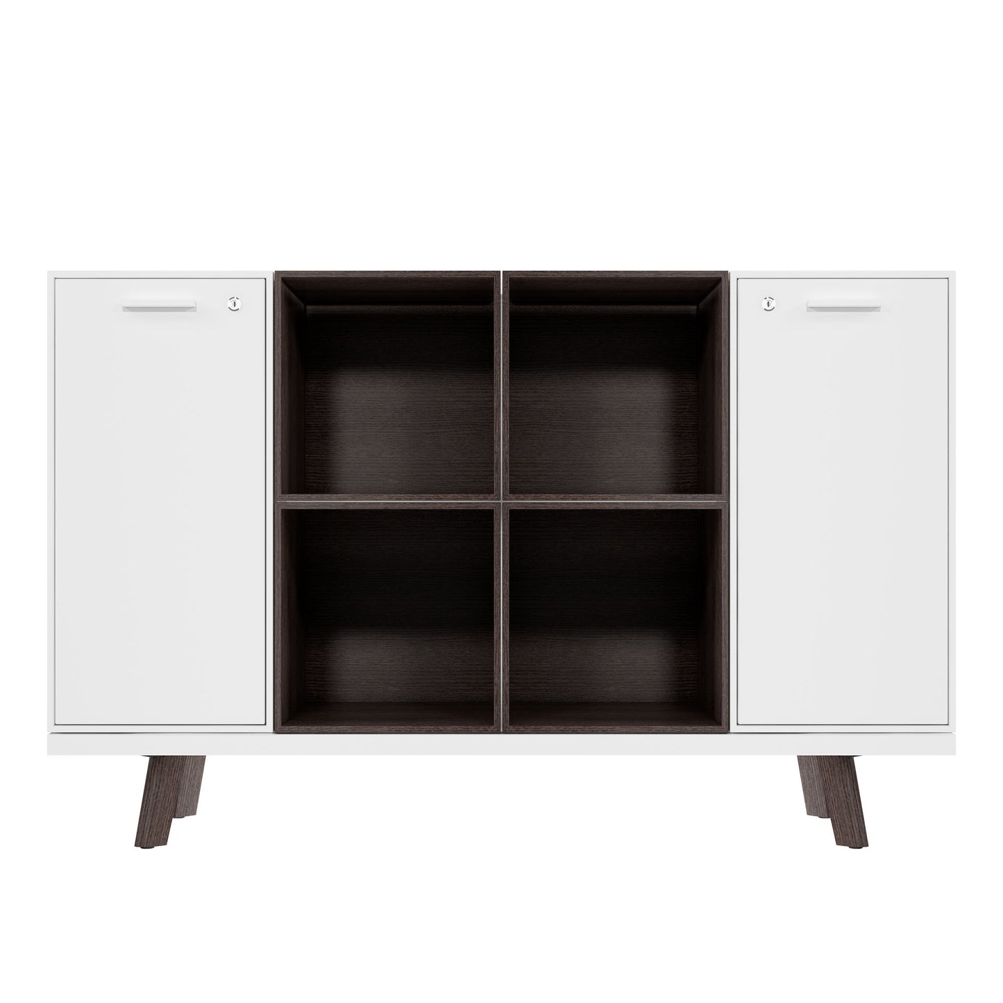 BRALCO RAIL Highboard | 2 OH, 1600 x 400 mm, Eiche Carbon