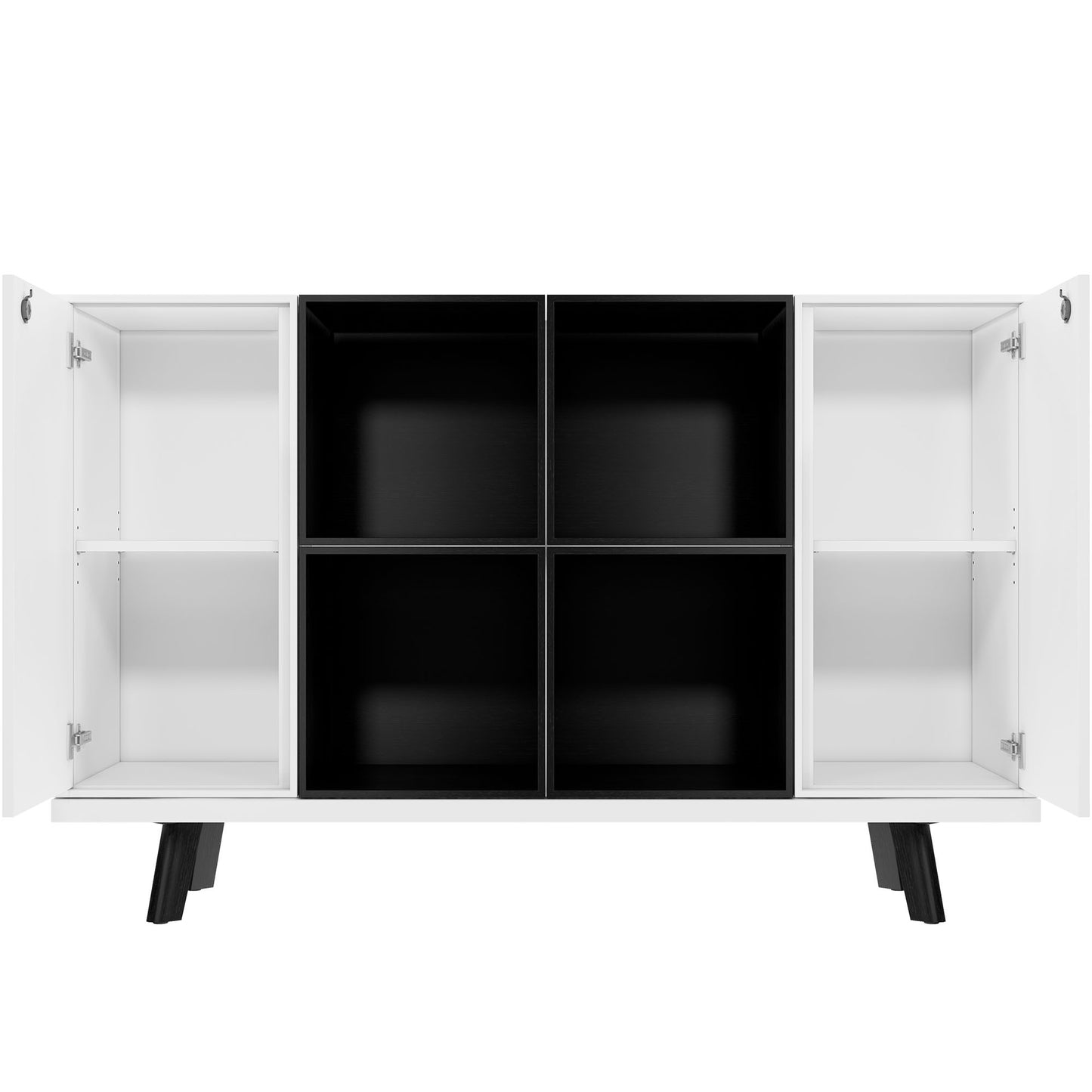 BRALCO RAIL Highboard | 2 OH, 1600 x 400 mm, Eiche Schwarz