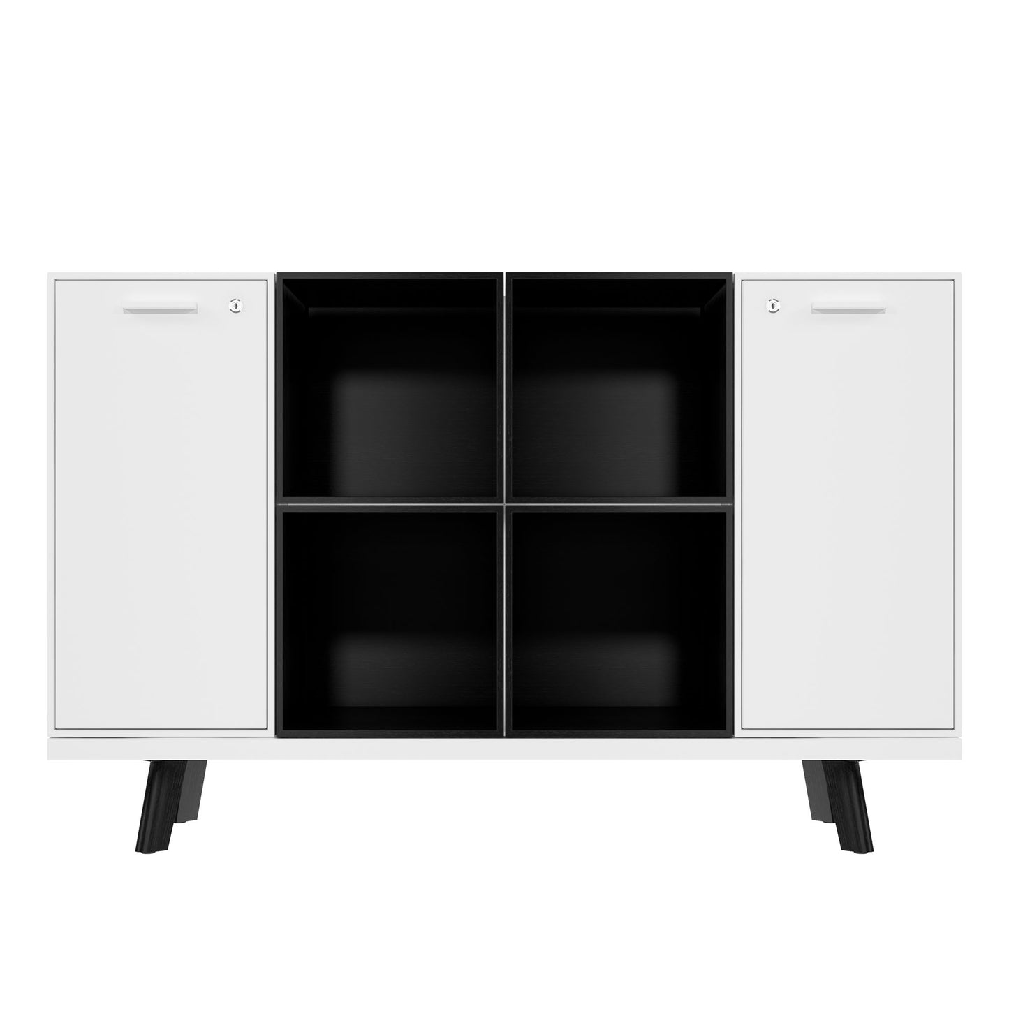 BRALCO RAIL Highboard | 2 OH, 1600 x 400 mm, Eiche Schwarz