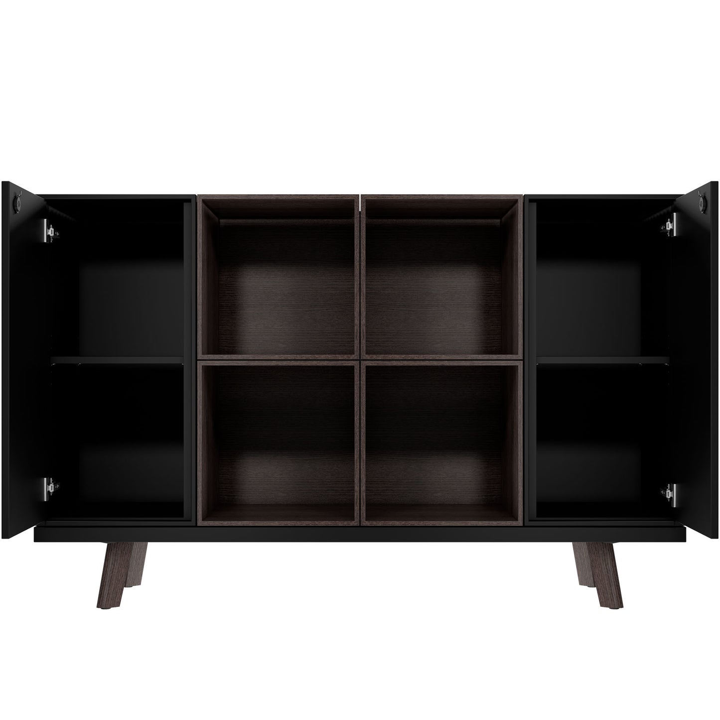 BRALCO RAIL Highboard | 2 OH, 1600 x 400 mm, Eiche Carbon