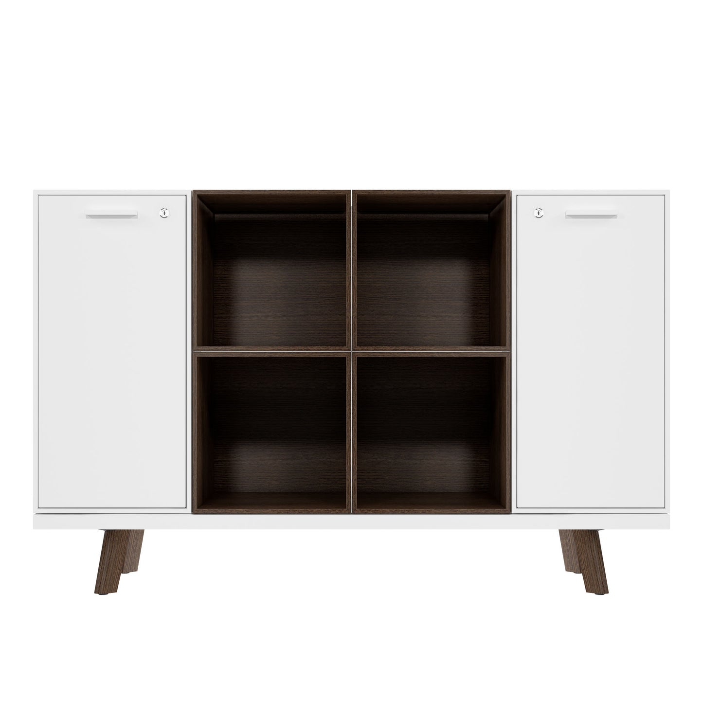BRALCO RAIL highboard | 2 OH, 1600 x 400 mm, tobacco oak