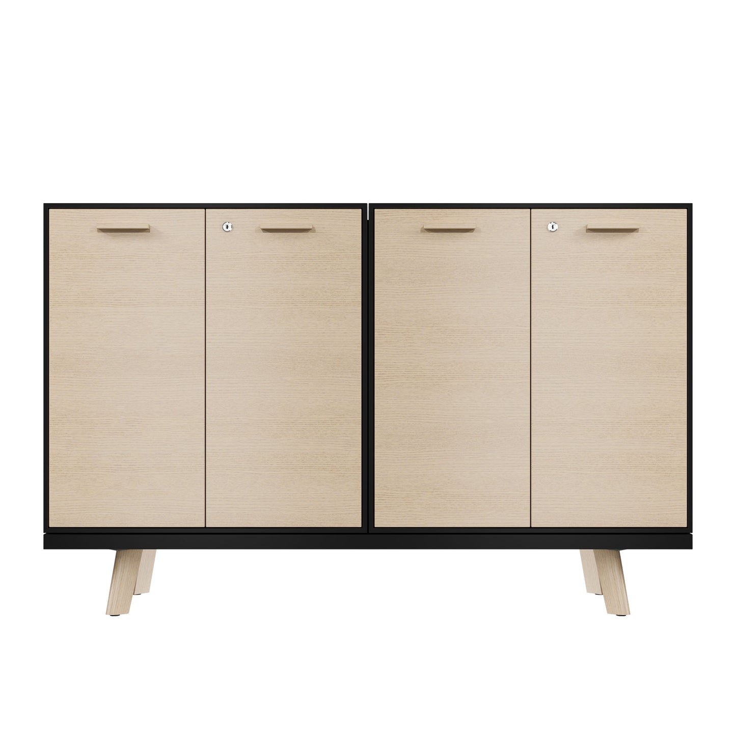BRALCO RAIL highboard | 2 OH, 1600 x 400 mm, natural oak