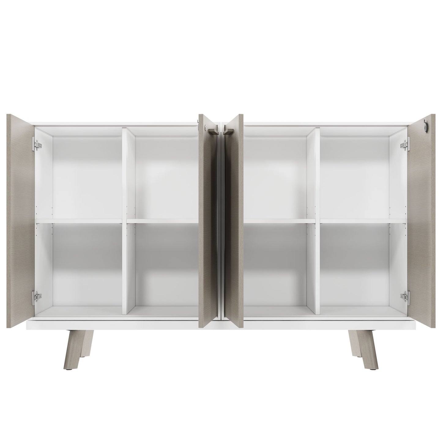 BRALCO RAIL highboard | 2 OH, 1600 x 400 mm, light gray oak