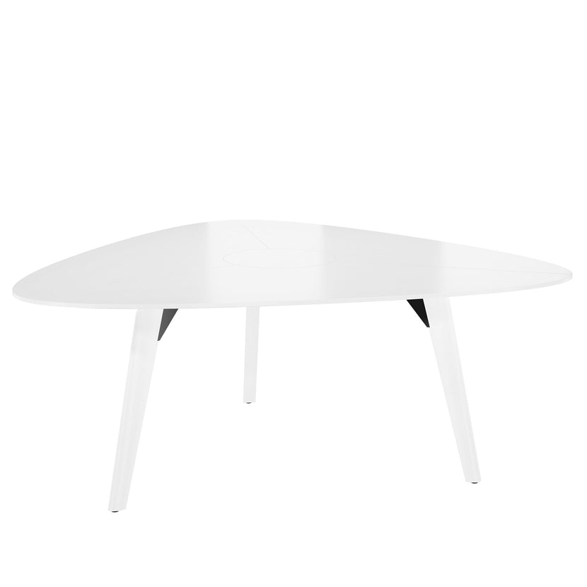 BRALCO RAIL Meeting table | Triangular, 1794 x 1716 mm (6 persons), real wood, white oak