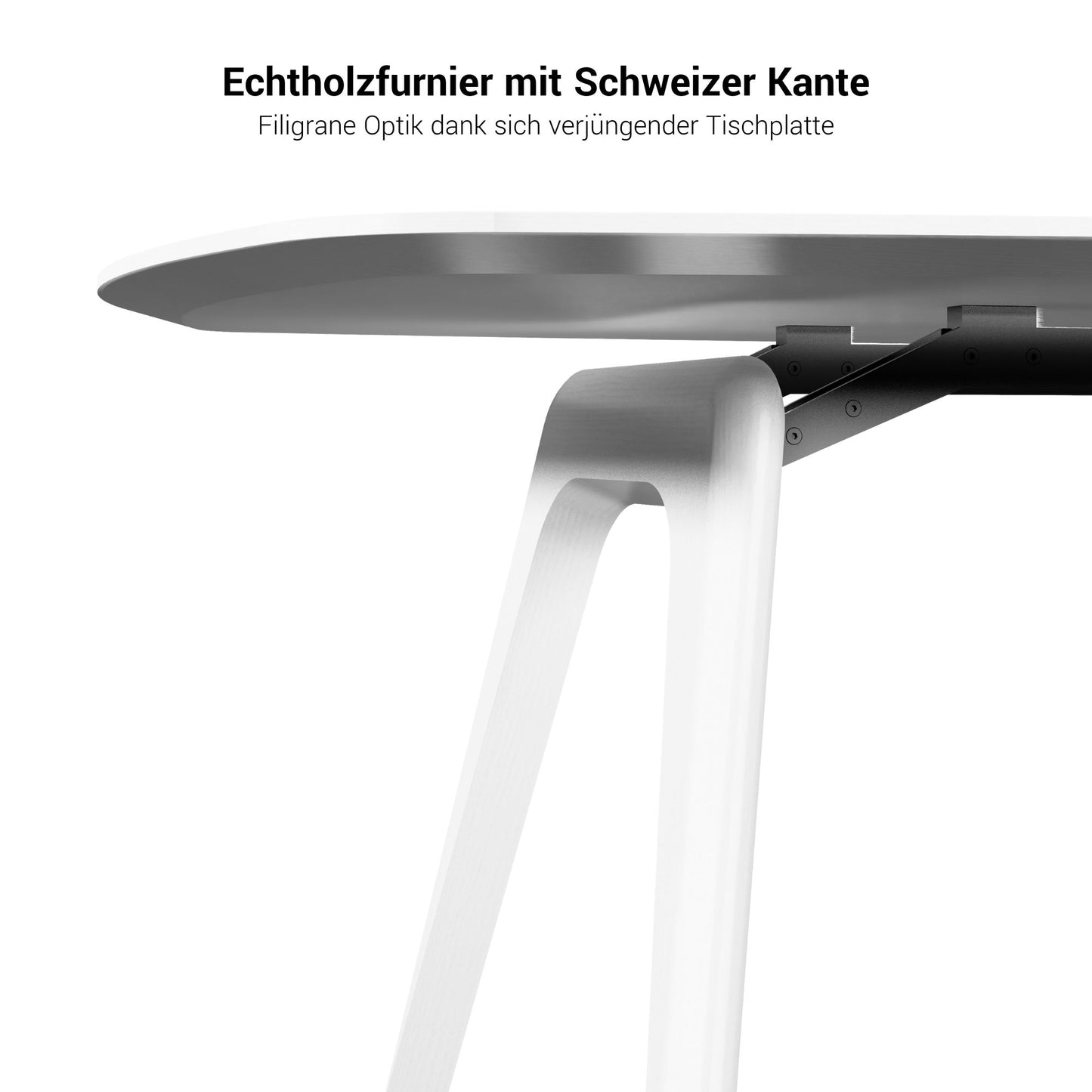 BRALCO RAIL Besprechungstisch | Bootsform 2400 - 2800 mm (8 - 10 Personen) | Echtholz, Eiche Weiß