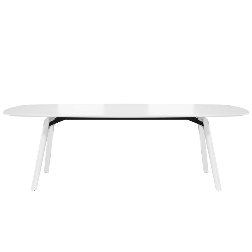 BRALCO RAIL Meeting table | Boat shape 2400 - 2800 mm (8 - 10 persons) | Real wood, white oak