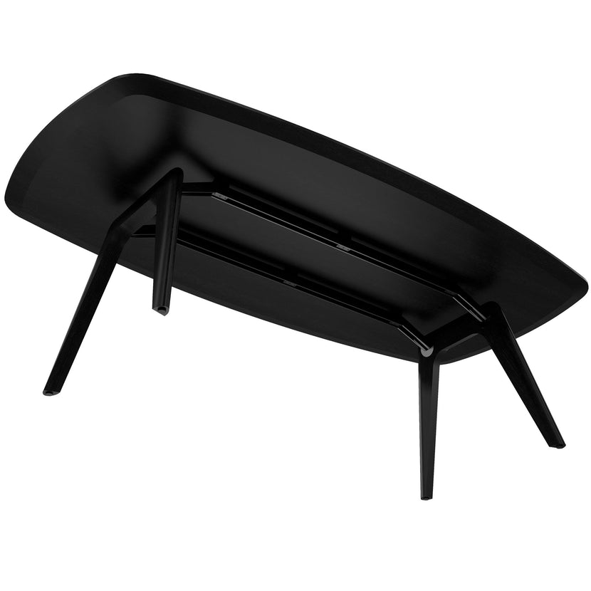 BRALCO RAIL meeting table | Boat shape 2400 - 2800 mm (8 - 10 people) | Real wood, black oak